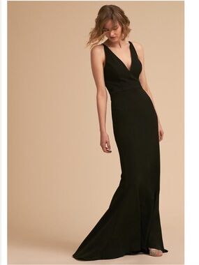 Katie May Black V-Neck Maxi Gown (Jones)
